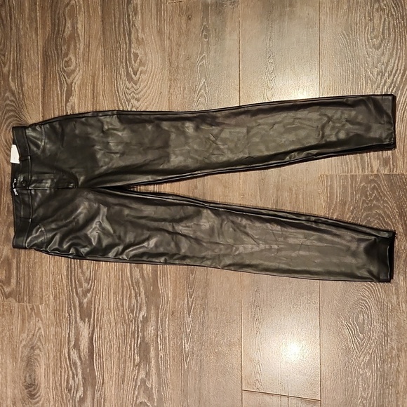 ❤️ NWT! ZARA HIGH RISE VEGAN LEATHER SKINNY PANTS / LEGGINGS, MEDIUM - Picture 15 of 16